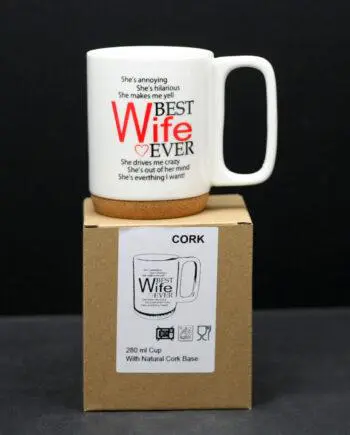 280ml "Best Wife Ever" Cork Based Mug