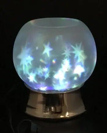 6" Moving Star with Rotary Switch Glass Touch Sensor Light and Scented Wax Glass Holder