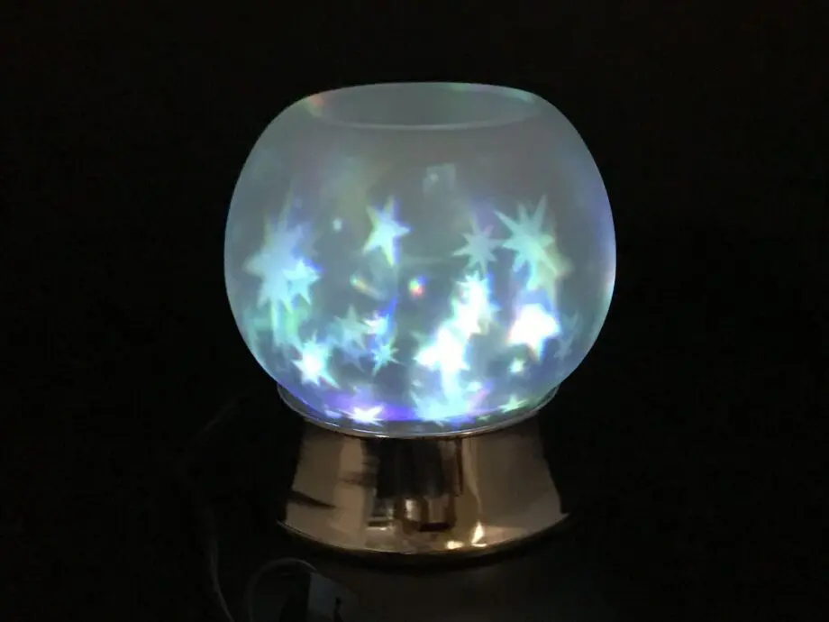 6" Moving Star with Rotary Switch Glass Touch Sensor Light and Scented Wax Glass Holder