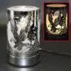 7" Silver Eagle Design Touch Sensor Light with Scented Wax Glass Holder