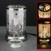 7.5" Silver Ravine Carousel Touch Sensor Light with Scented Wax Glass Holder