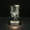 7.5" Silver Dancer Carousel Touch Sensor Light with Scented Wax Glass Holder