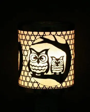 4" Silver Loving Owls Aluminum Machine Crafted Night Light