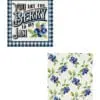 7.6" x 6.7" Blue Berries Reusable Dishcloths Set of 2