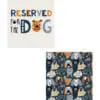 7.6" x 6.7" Dog Sentiment Reusable Dishcloths Set of 2