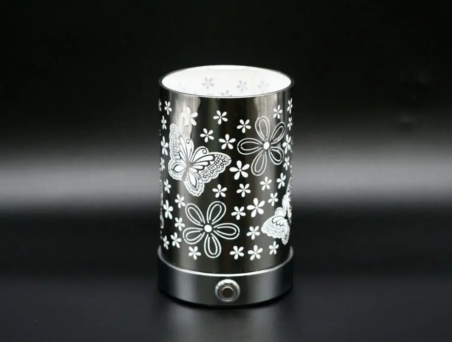 7" Butterfly Design LED Aluminum Touch Button Lamp