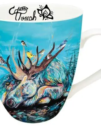 Sweet Dreams Moose Signature Mug by Indigenous Artist Carla Joseph