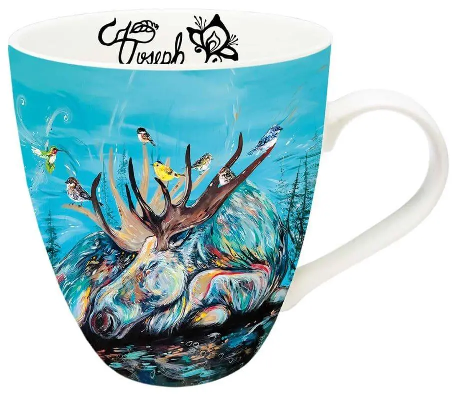 Sweet Dreams Moose Signature Mug by Indigenous Artist Carla Joseph