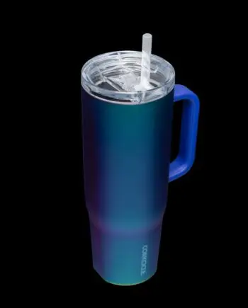 Corkcicle 40oz Cruiser Dragonfly Tumbler with Handle and Straw