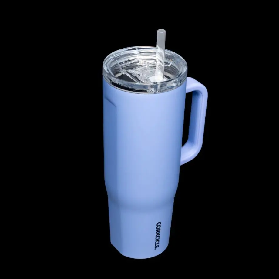 Corkcicle 40oz Cruiser Periwinkle Tumbler with Handle and Straw