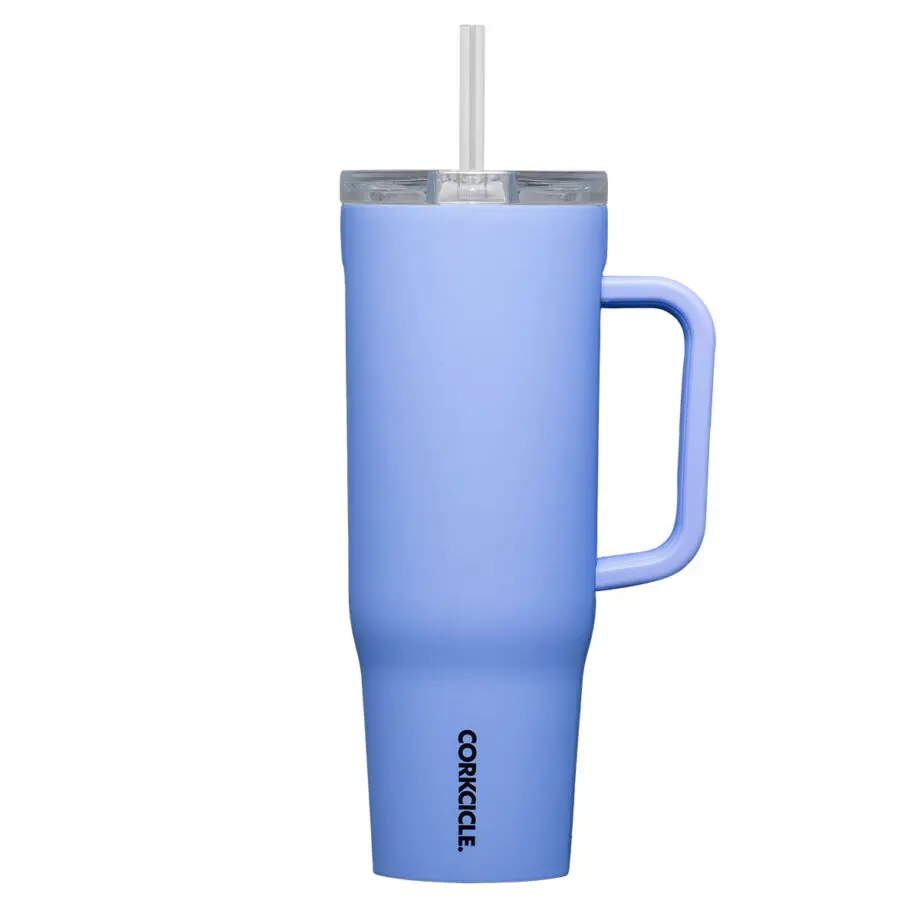 Corkcicle 40oz Cruiser Periwinkle Tumbler with Handle and Straw