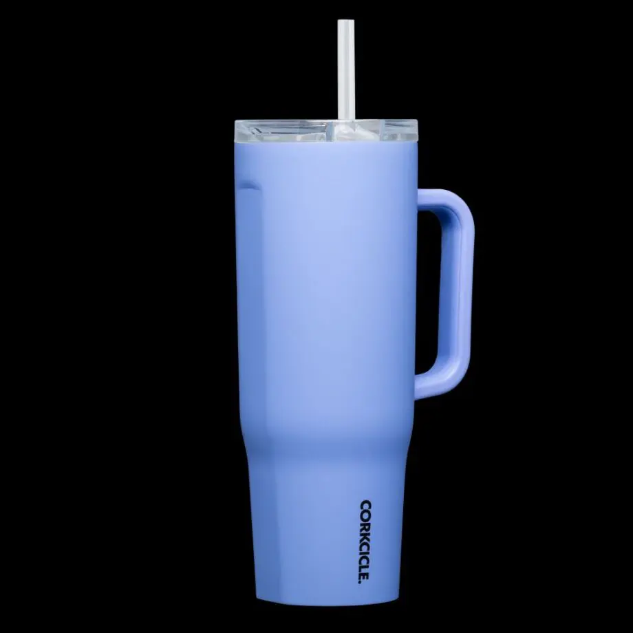 Corkcicle 40oz Cruiser Periwinkle Tumbler with Handle and Straw