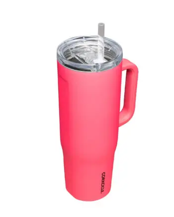 Corkcicle 40oz Cruiser Paradise Punch Tumbler with Handle and Straw