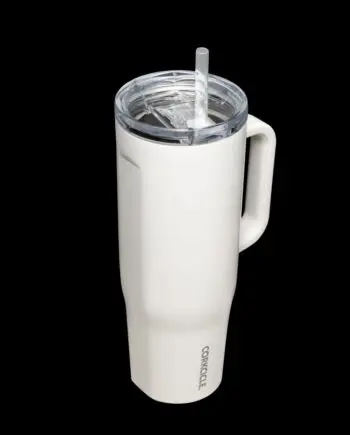 Corkcicle 40oz Cruiser Oat Milk Tumbler with Handle and Straw