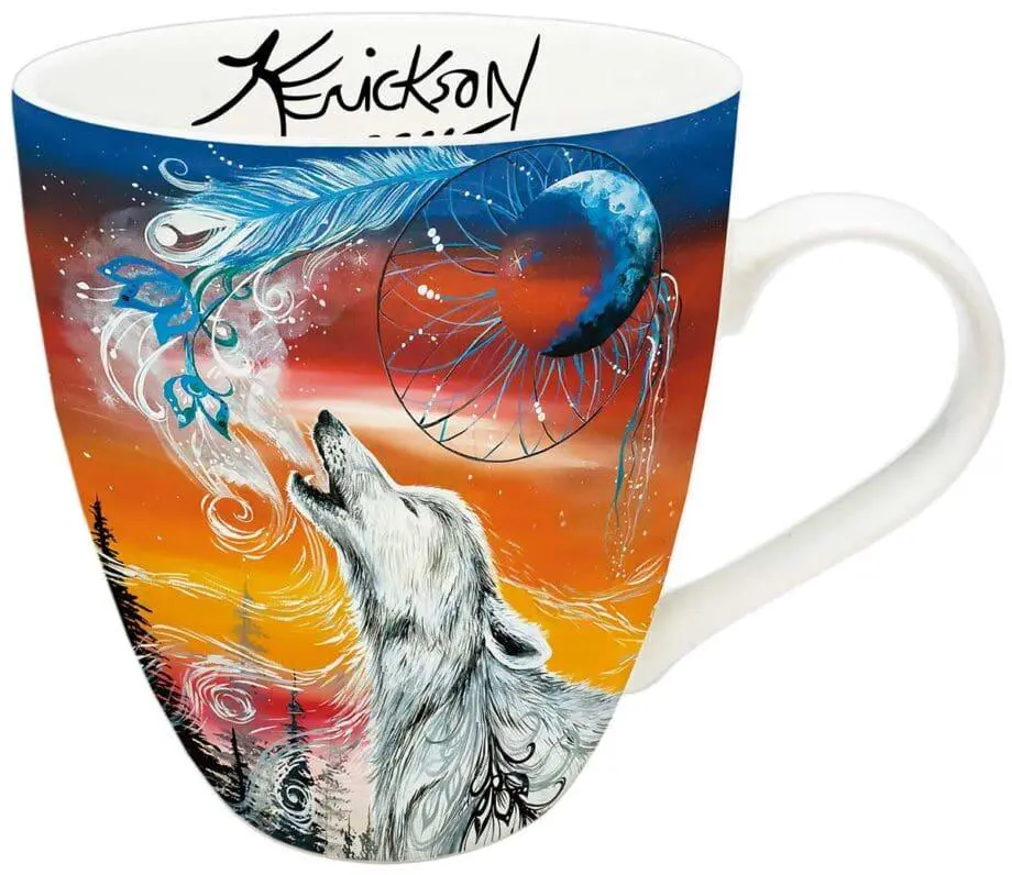 Alpha Wolf Signature mug by Indigenous artist Ronnie Simon