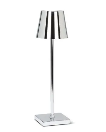 15" Classic Shade LED Table Lamp in Chrome