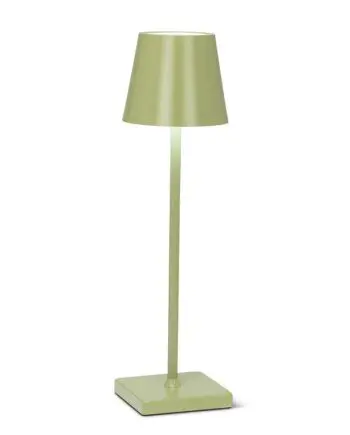 15" Classic Shade LED Table Lamp in Green