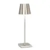 15" Classic Shade LED Table lamp in Silver