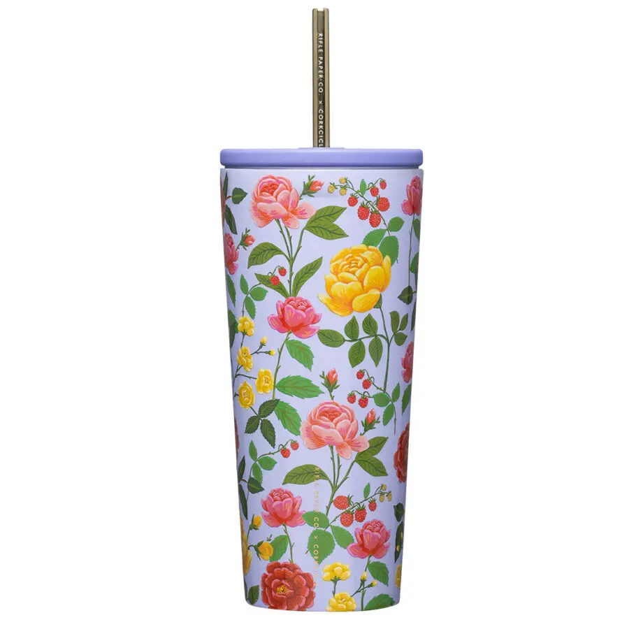 Corkcicle 24oz Cold Cup Roses Design