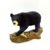 7.5" Black Bear on Log with Salmon