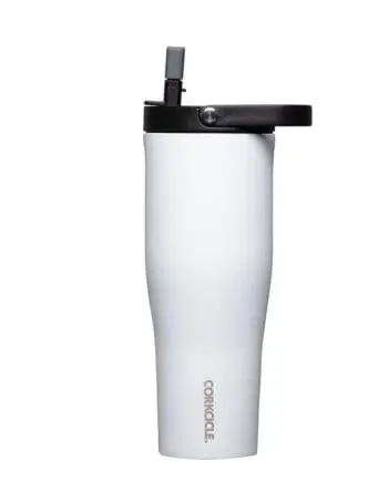 Corkcicle 30 oz Go Cup XL Gloss White Tumbler