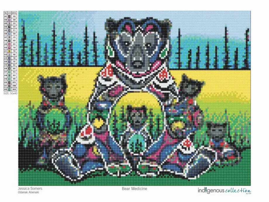 I2 Bear Medicine Diamond Art Kit Designed by artist Jessica Somers