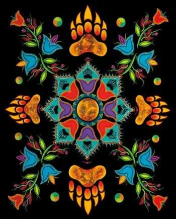 50x70cm Revelation Microfiber Tea Towel designed by Indigenous Artist Tracey Metallic