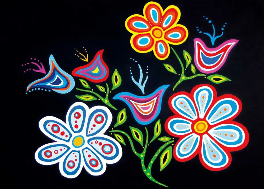 I2 Happy Flower Diamond Kit designed by Indigenous Artist Patrick Hunter