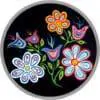 59" Happy Flower Round Bath & Beach Towel designed by Indigenous Artist Patrick Hunter