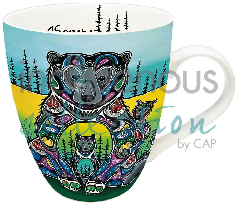bear medicine 18oz mug designed by indigenous artist jessica somers