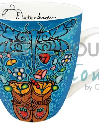 little ancestors 18oz mug designed by indigenous artist jackie traverse