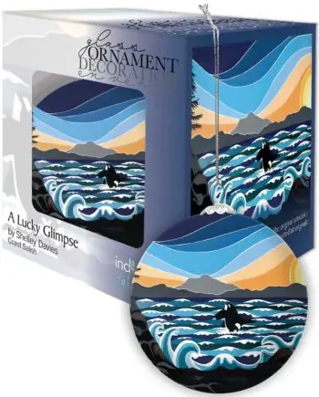 It's a Lucky Glimpse (Orca) designed by Indigenous Artist Shelley Davies