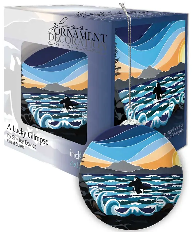 It's a Lucky Glimpse (Orca) designed by Indigenous Artist Shelley Davies