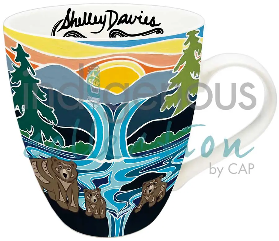 one last swim 18oz mug designed by indigenous artist shelley davies