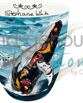 spirit whale 18oz mug designed by indigenous artist stephanie white