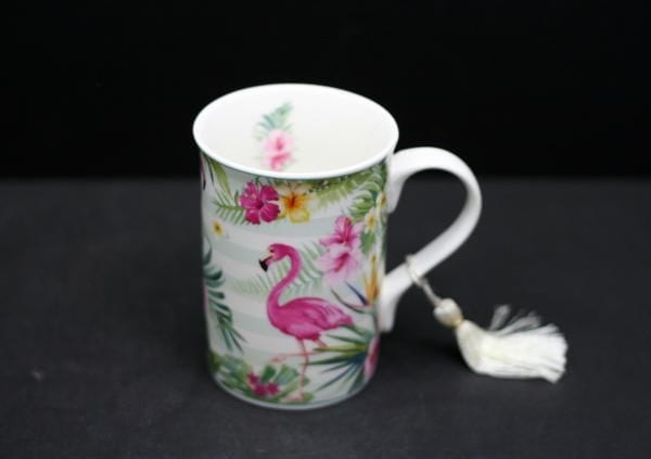 flamingo design straight mug 10 oz.