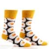 Yo Sox mens' brew sock sunny-side up design