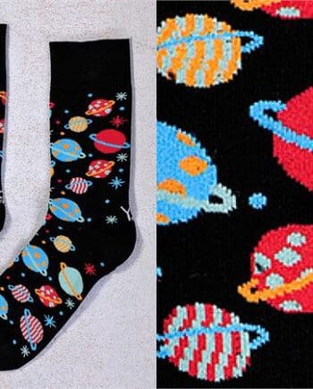 Yo Sox men's crew socks galaxy design