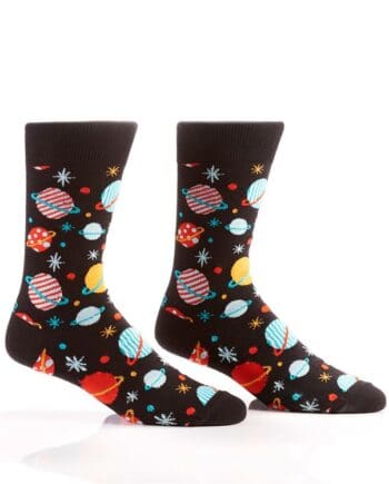 Yo Sox men's crew socks galaxy design