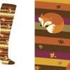 Yo Sox women's knee-high socks fox design