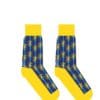 Yo Sox Women's crew socks yellow fireworks