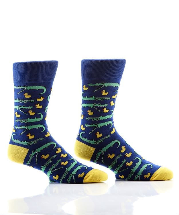 Yo Sox men's crew socks alligator & ducks design