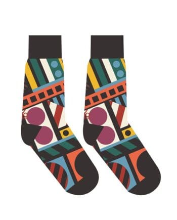 Yo Sox women's crew socks retro shapes