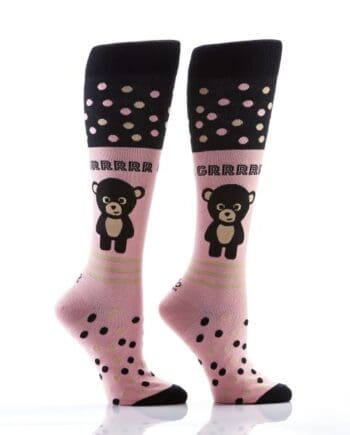 Yo Sox Teddy Bear design Women's novelty knee-high socks