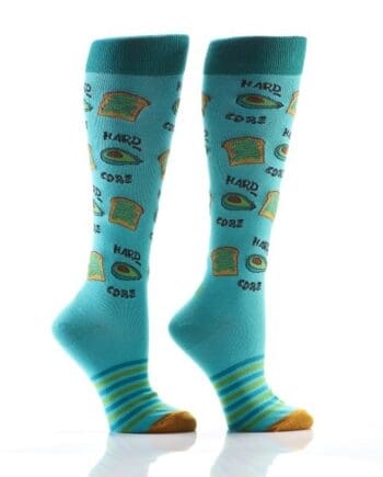 Yo Sox Avocado Icons Women's Novelty Crew Socks