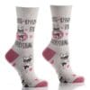 Yo Sox women's crew socks dog kisses design