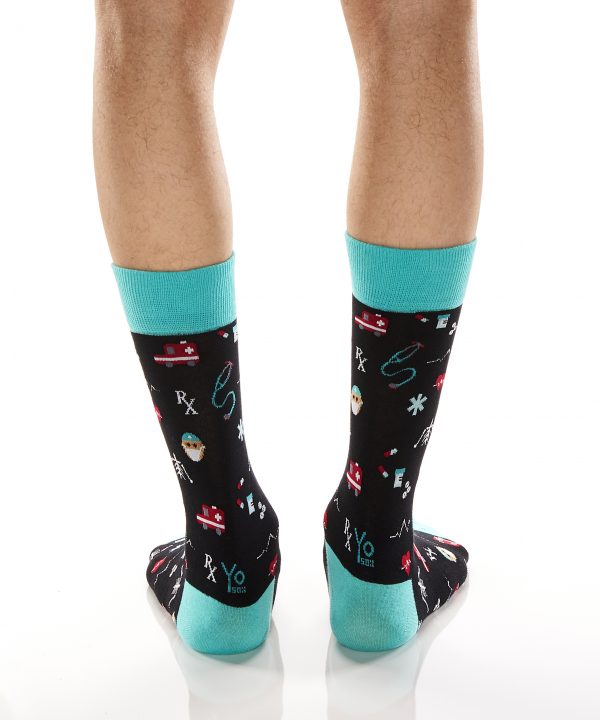 Yo Sox Men's Crew Socks Doctor design