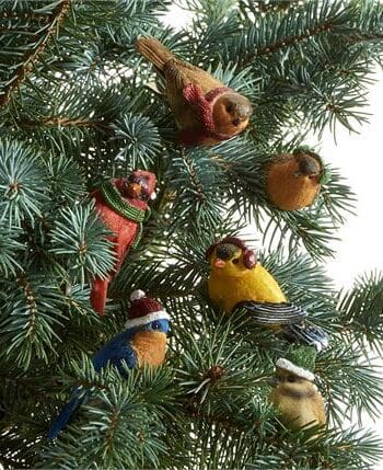 Christmas Clip-on bird ornaments