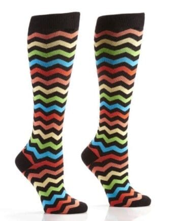 Wavelength design Women's Knee-high socks by Yo Sox right side view