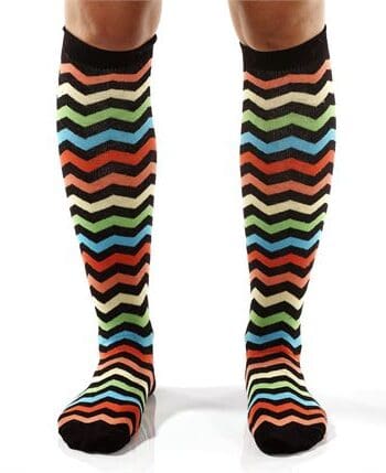 Wavelength design Women's Knee-high socks by Yo Sox front view